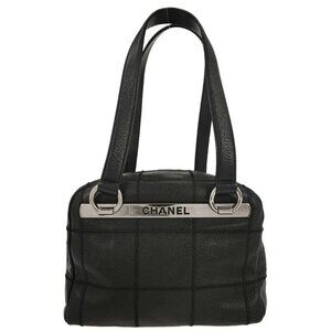 Chanel Black Calfskin Choco Bar Handbag